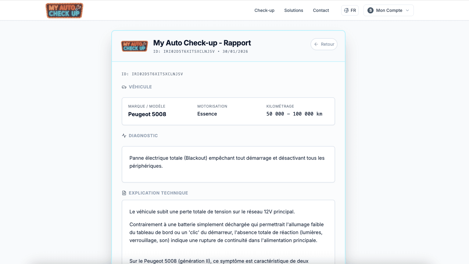Aperçu rapport diagnostic